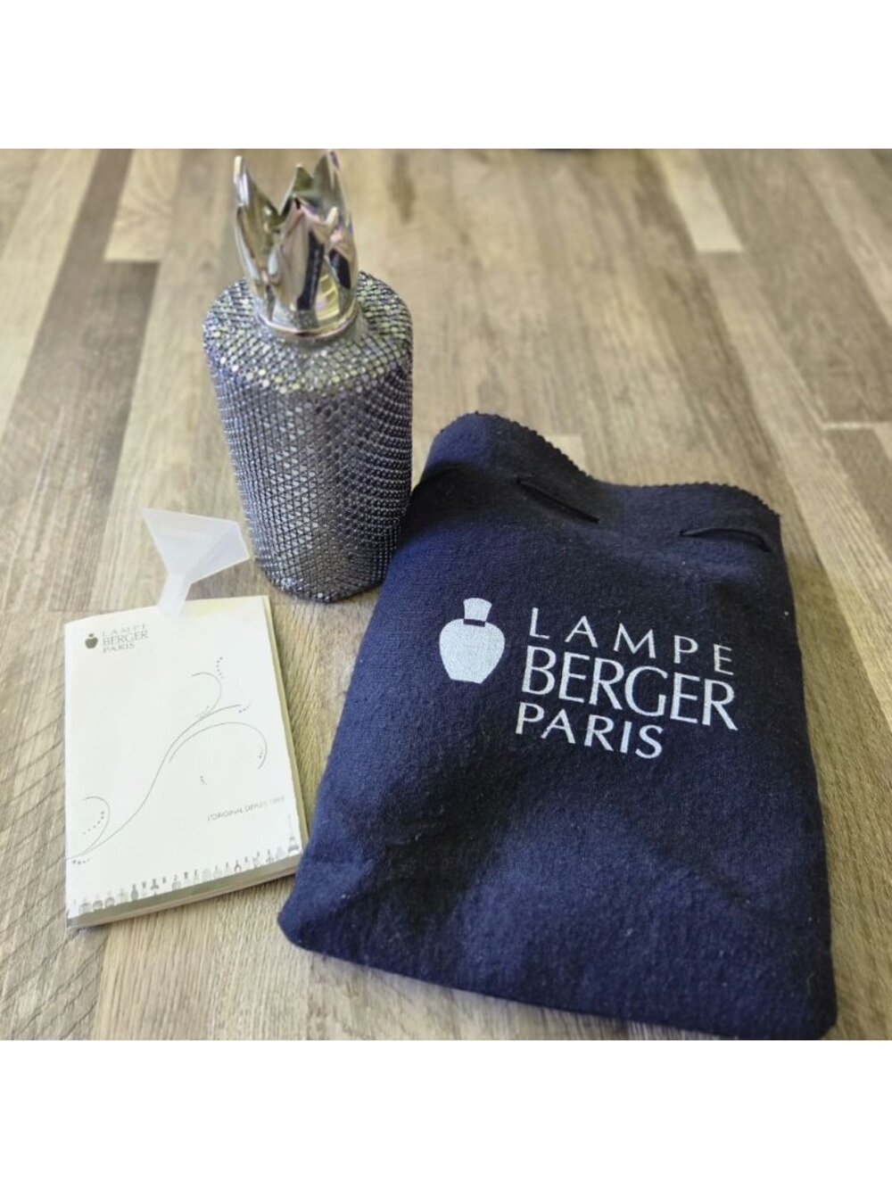 Lampe Berger Paris Maille Pewter Casing Glass Fragrance Lamp‎ Gift Set 450ml